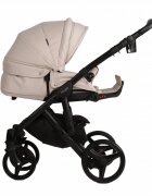 Adamex Carucior 3 in 1 pentru copii Barletta Natura Collection TK161 Full Linen Vanilla cu scaun auto iSize landou cu suport de cap reglabil pe inaltime parte sport reglabila pana la orizontala suspensii