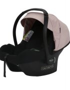Adamex Carucior 3 in 1 pentru copii Barletta Y813 Powder Pink cu scaun auto iSize landou cu suport de cap reglabil pe inaltime parte sport reglabila pana la orizontala suspensii