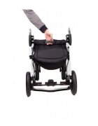 Adamex Carucior 3 in 1 pentru copii Barletta Y813 Powder Pink cu scaun auto iSize landou cu suport de cap reglabil pe inaltime parte sport reglabila pana la orizontala suspensii