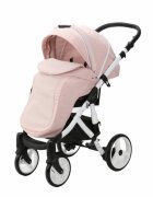 Adamex Carucior 3 in 1 pentru copii Barletta Y813 Powder Pink cu scaun auto iSize landou cu suport de cap reglabil pe inaltime parte sport reglabila pana la orizontala suspensii