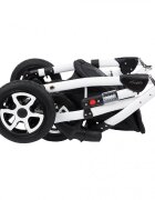 Adamex Carucior 3 in 1 pentru copii Barletta Y847 Cafe Latte cu scaun auto iSize landou cu suport de cap reglabil pe inaltime parte sport reglabila pana la orizontala suspensii