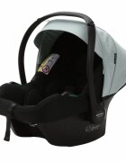 Adamex Carucior 3 in 1 pentru copii Rimini Alu Lux Collection Linen EcoLeather RY104 Mineral Green cu suspensii maner reglabil suport reglabil pentru picioare accesorii incluse