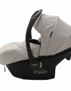 Adamex Carucior 3 in 1 Rimini Alu tip Collection Linen EcoLeather camel beige cu scaun iSize parte sport reglabila pana la orizontala cadru cu suspensii landou cu suport de cap reglabil pe inaltime