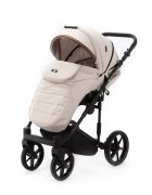 Adamex Carucior 3 in 1 Rimini Alu Tip Collection Linen EcoLeather RY83 Beige Caramel scoica testata ADAC suspensii maner reglabil suport reglabil pentru picioare accesorii incluse