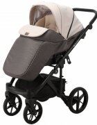 Adamex Carucior 4 in 1 Olivia Full Linen TD2 Sweet Amaretto cu scoica certificata ADAC baza isofix suspensii accesorii