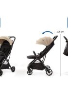 Adamex Carucior sport autofold Zoom Negru pliere compacta cu o singura mana pana la 22 kg 6 luni+