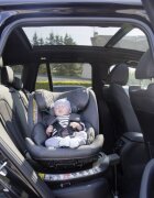 Adamex Scaun auto pentru copii cu isofix 4 in 1 Trip omologat R129 i-Size rotativ cu picior de fixare 12 niveluri de ajustare a suportului pentru cap 40-150 cm sau 0-12 ani Gri