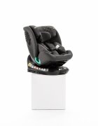 Adamex Scaun auto pentru copii cu isofix 4 in 1 Trip omologat R129 i-Size rotativ cu picior de fixare 12 niveluri de ajustare a suportului pentru cap 40-150 cm sau 0-12 ani Gri