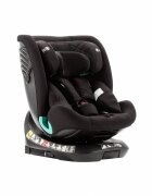 Adamex Scaun auto pentru copii cu isofix 4 in 1 Trip omologat R129 i-Size rotativ cu picior de fixare 12 niveluri de ajustare a suportului pentru cap 40-150 cm sau 0-12 ani Negru