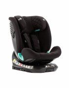Adamex Scaun auto pentru copii cu isofix 4 in 1 Trip omologat R129 i-Size rotativ cu picior de fixare 12 niveluri de ajustare a suportului pentru cap 40-150 cm sau 0-12 ani Negru