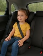 Adamex Scaun auto si inaltator 2 in 1 Kayo Negru cu isofix omologat R129 i-Size matlasat suport pahar 100-150 cm