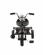 Adamex Tricicleta clasica pentru copii Warrior cu far si sunete portbagaj cu capac omologata EN71 cadru din otel pana la 25 kg Negru