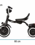 Adamex Tricicleta clasica pentru copii Warrior cu far si sunete portbagaj cu capac omologata EN71 cadru din otel pana la 25 kg Negru