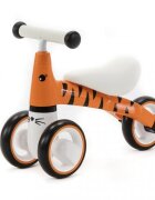 Adamex Tricicleta pentru copii Animals fara pedale cu 3 roti sistem de blocare a rotirii ghidonului testata EN71 pentru interior exterior sezut moale +12 luni Tiger