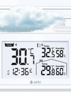 AIRBI Termometru si higrometru digital de camera cu senzori wireless pentru exterior si pentru apa din piscina lumina de fundal POOL BI1021