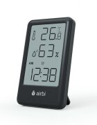 AIRBI Termometru si higrometru digital Frame de camera ceas cu alarma si suport expandabil negru BI1050