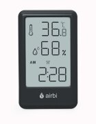 AIRBI Termometru si higrometru digital Frame de camera ceas cu alarma si suport expandabil negru BI1050