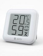 AIRBI Termometru si higrometru digital smile de camera ecran LCD suport expandabil cu magnet alb BI1040