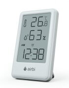 AIRBI Termometru si higrometru Frame digital de camera ceas cu alarma si suport expandabil alb BI1051