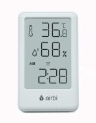 AIRBI Termometru si higrometru Frame digital de camera ceas cu alarma si suport expandabil alb BI1051