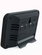 AIRBI Termometru si higrometru Line digital de camera ceas cu alarma si suport expandabil negru BI1052