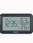 AIRBI Termometru si higrometru Line digital de camera ceas cu alarma si suport expandabil negru BI1052