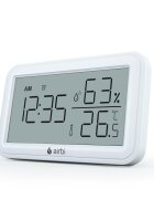 AIRBI Termometru si higrometru Line digital de camera ceas cu alarma suport expandabil alb BI1053