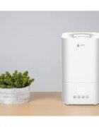 AIRBI Umidificator cu ultrasunete Cuboid Alb afisaj umiditate temporizator difuzor aromaterapie mod nocturn