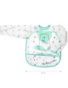 Akuku Baveta impermeabila cu maneci Ursulet Verde 33x35 cminchidere cu velcromaterial EVAbuzunar larg pentru captarea resturilor