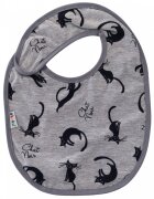 Akuku Baveta impermeabila din bumbac cu inchidere velcro 23x20cm Grey Cats