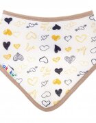 Akuku Baveta tip bandana cu inchidere reglabila Inimioare Bej