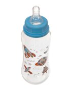 Akuku Biberon anticolici 250ml Space Blue cu tetina din siliconmateriale sigure fara BPAcapac cu filet etans care impiedica varsarea