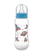 Akuku Biberon anticolici 250ml Space Blue cu tetina din siliconmateriale sigure fara BPAcapac cu filet etans care impiedica varsarea