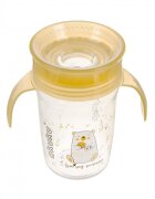 Akuku Cana anti-varsare 360 cu manere Yellow Bear 260mlsupapa de etansare pentru a preveni scurgerea lichiduluiforma ergonomicacapac de protectie