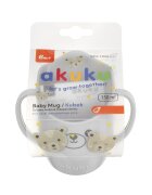 Akuku Cana antrenament cu manere pentru copii BabyMug Grey Bearcapacitate 150mlmateriale sigure fara BPAmargine tesita ce permite bautul fara a inclina capul pe spatecompatibil masina de vase
