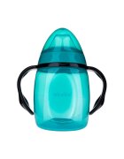 Akuku Cana cu cioc din silicon pentru copii 280ml Turcoazmanere largi confortabilemateriale sigure fara BPArezerva tetina inclusarecomandat de la 9 luni