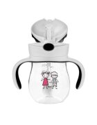 Akuku Cana de antrenament anti-varsare cu pai 250 ml Grey