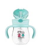 Akuku Cana de antrenament anti-varsare cu pai 250 ml Mint