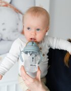Akuku Cana de antrenament cu pai Bear 300mlanti-varsarecapac mobil ce impiedica murdarirea paiuluimateriale sigure fara BPAmanere confortabile