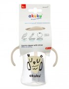 Akuku Cana de antrenament cu pai Owl 300mlanti-varsarecapac mobil ce impiedica murdarirea paiuluimateriale sigure fara BPAmanere confortabile