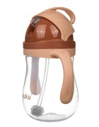 Akuku Cana de antrenament Mokka 280ml anti-varsare cu manere si pai cu greutatecapac mobil de protectie