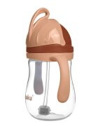 Akuku Cana de antrenament Mokka 280ml anti-varsare cu manere si pai cu greutatecapac mobil de protectie