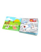 Akuku Carticica moale de baie First Steps cu 10 pagini colorate si chitaitoaremateriale siguredimensiune 12x12 cmvarsta recomandata peste 6 luni