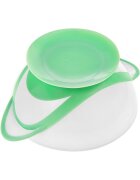 Akuku Castron cu ventuza si lingurita inclusa Verde