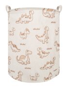 Akuku Cos pliabil textil Dino pentru jucariihaine cu manere practiceinterior impermeabildimensiune 37x43 cmsupraimprimare cu desene