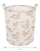Akuku Cos pliabil textil Dino pentru jucariihaine cu manere practiceinterior impermeabildimensiune 37x43 cmsupraimprimare cu desene