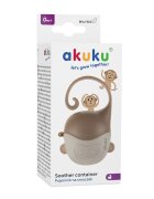 Akuku Cutiuta pentru suzete Maimutica cu agatatoaremateriale sigura fara bpa codita tip maner special ce permite agatarea la caruciorpatutscaun auto dimensiune 13x85x55 cm