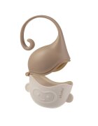 Akuku Cutiuta pentru suzete Maimutica cu agatatoaremateriale sigura fara bpa codita tip maner special ce permite agatarea la caruciorpatutscaun auto dimensiune 13x85x55 cm