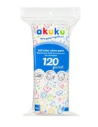 Akuku Dischete din bumbac Soft cotton Pads 120 bucati