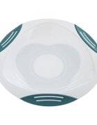 Akuku Farfurie cu ventuza pentru copii AlbAlbastrumaterial sigur pentru contactul cu alimentelefara BPAventuza previne alunecarea farfuriei pe masa